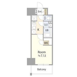 B' 1Kの間取り図