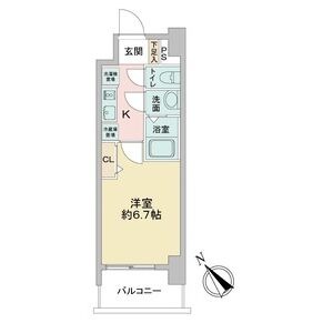 1Kの間取り図