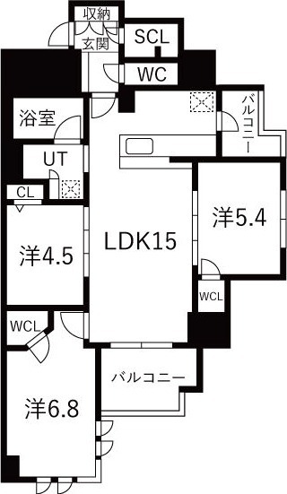 C 3LDKの室内写真
