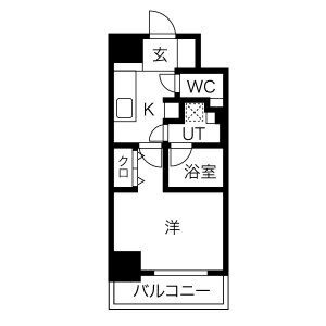B 1Kの間取り図