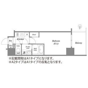 A 1Kの間取り図
