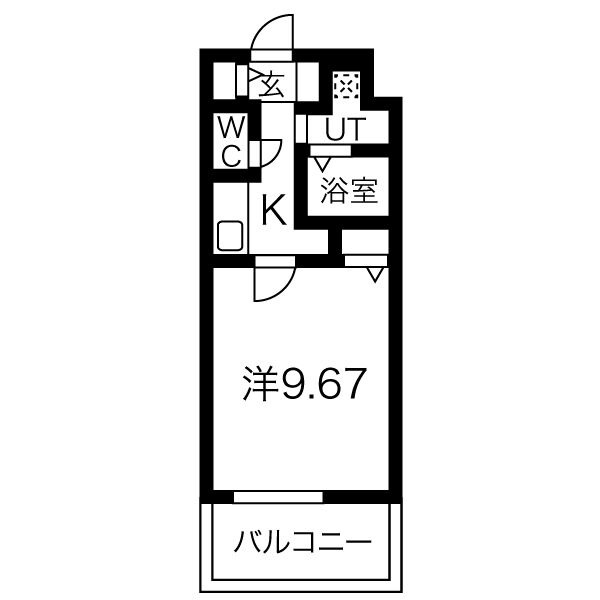 A 1Kの間取り図
