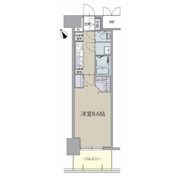 C 1Kの間取り図