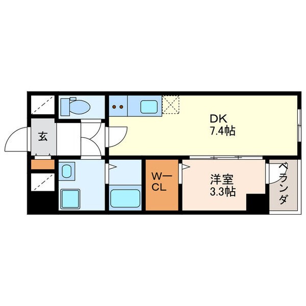 1DKの間取り図