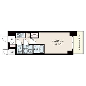 B2 1Kの間取り図