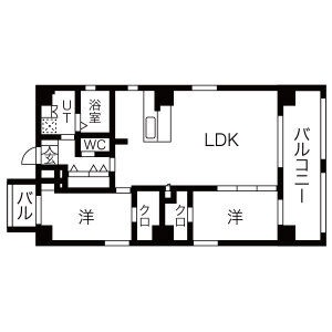 A2 2LDKの間取り図