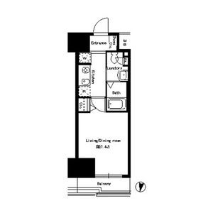 D 1Kの間取り図