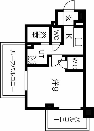 L 1Kの間取り図