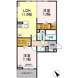 101 2LDKの間取り図