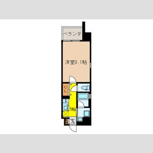 D 1Kの間取り図