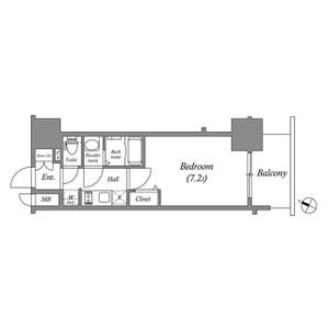 H 1Kの間取り図