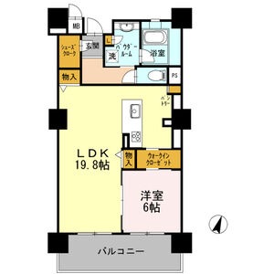 A 1LDKの間取り図