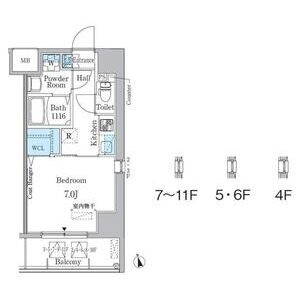 D 1Kの間取り図