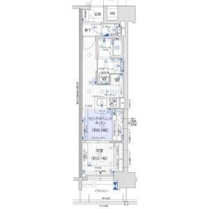 G 1LDKの間取り図