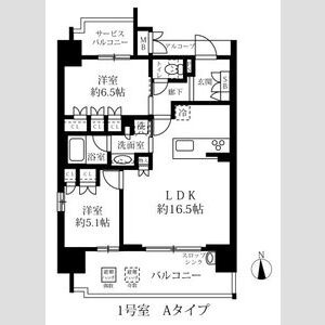 301 2LDKの間取り図