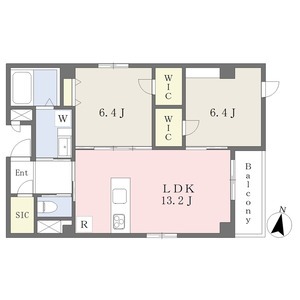 501 2LDKの間取り図