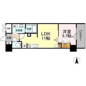 1LDKの間取り図