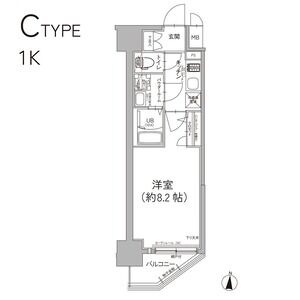 C 1Kの間取り図