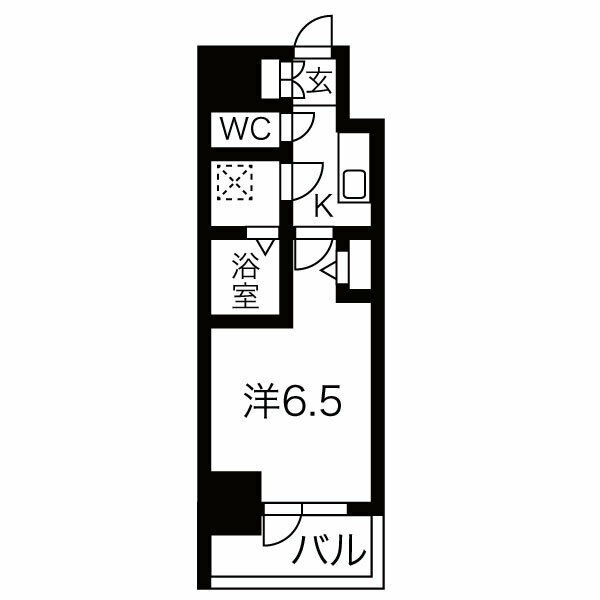C 1Kの間取り図