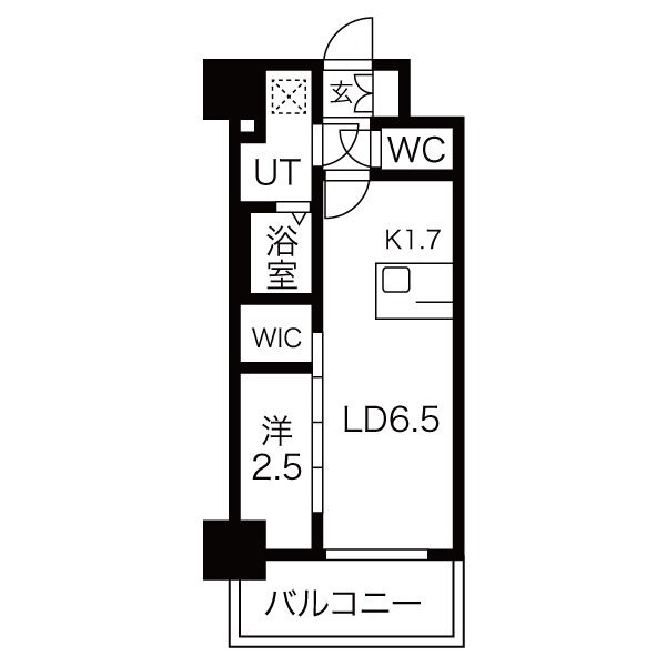 1LDKの間取り図