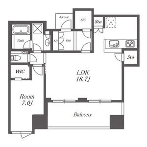 1LDKの間取り図