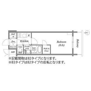 B2 1Kの間取り図