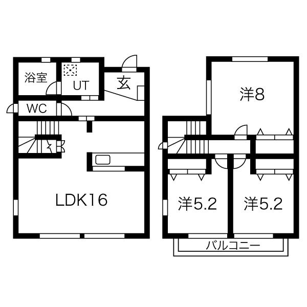 N5 3LDKの間取り図