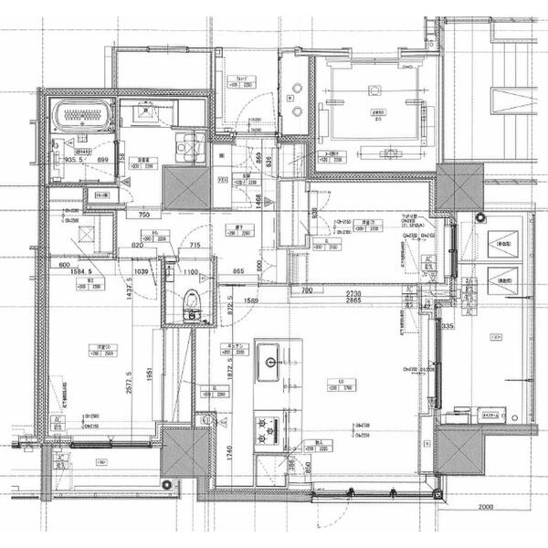 C 2LDKの間取り図