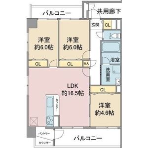 A 3LDKの間取り図