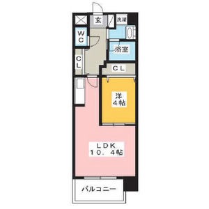 705 1LDKの間取り図