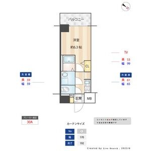 Ⅳ 1Kの間取り図