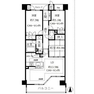 C 3LDKの間取り図
