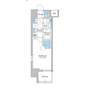 A 1Kの間取り図