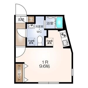 D 1Rの間取り図