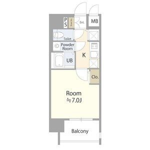 A 1Kの間取り図