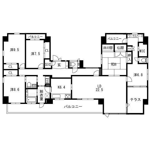 A 5K以上の間取り図