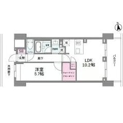 1LDKの間取り図
