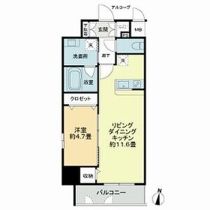 Ⅲ 1LDKの間取り図