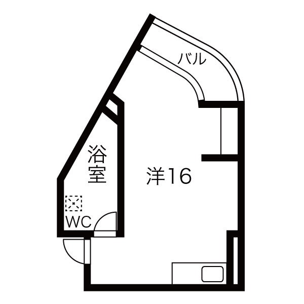 B 1Rの間取り図