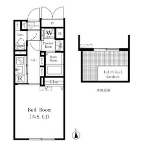 B 1Kの間取り図