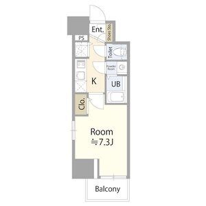 A 1Kの間取り図