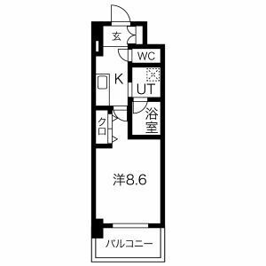 B 1Kの間取り図