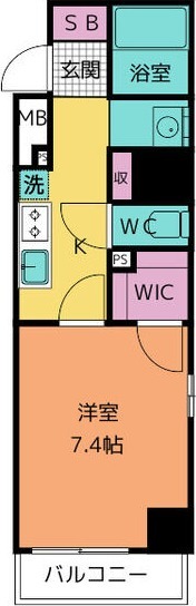 I 1Kの間取り図