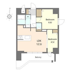 C 2LDKの間取り図