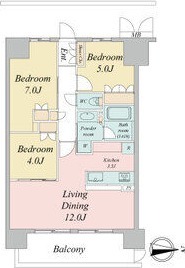 A 3LDKの間取り図