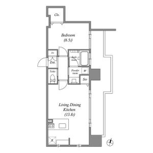 G' 1LDKの間取り図