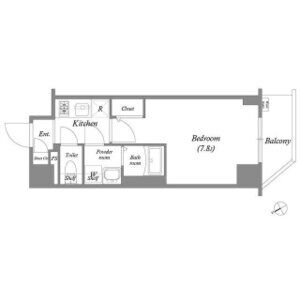 A 1Kの間取り図