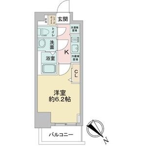 D 1Kの間取り図