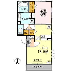 101 1LDKの間取り図