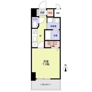 C 1Kの間取り図